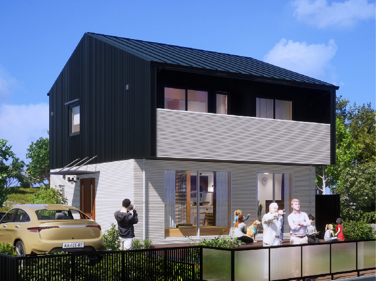滋賀県栗東市で注文住宅,デザイン住宅の新築一戸建てならベストハウスネクストの松尾設計室モデルハウス外観玄関