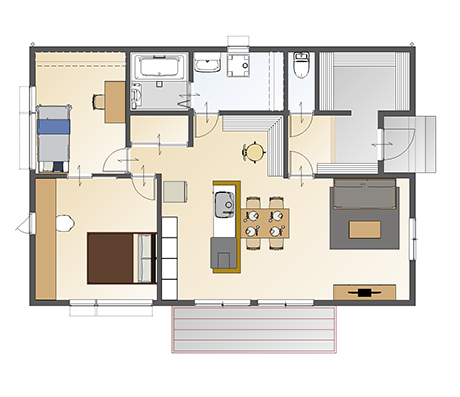 odd house平屋-規格住宅 OPEN CLUE OC-E6040