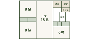 滋賀県栗東市の住宅の間取り