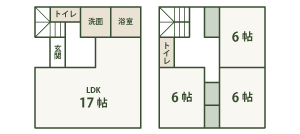 滋賀県栗東市の住宅の間取り