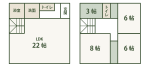滋賀県栗東市の住宅の間取り