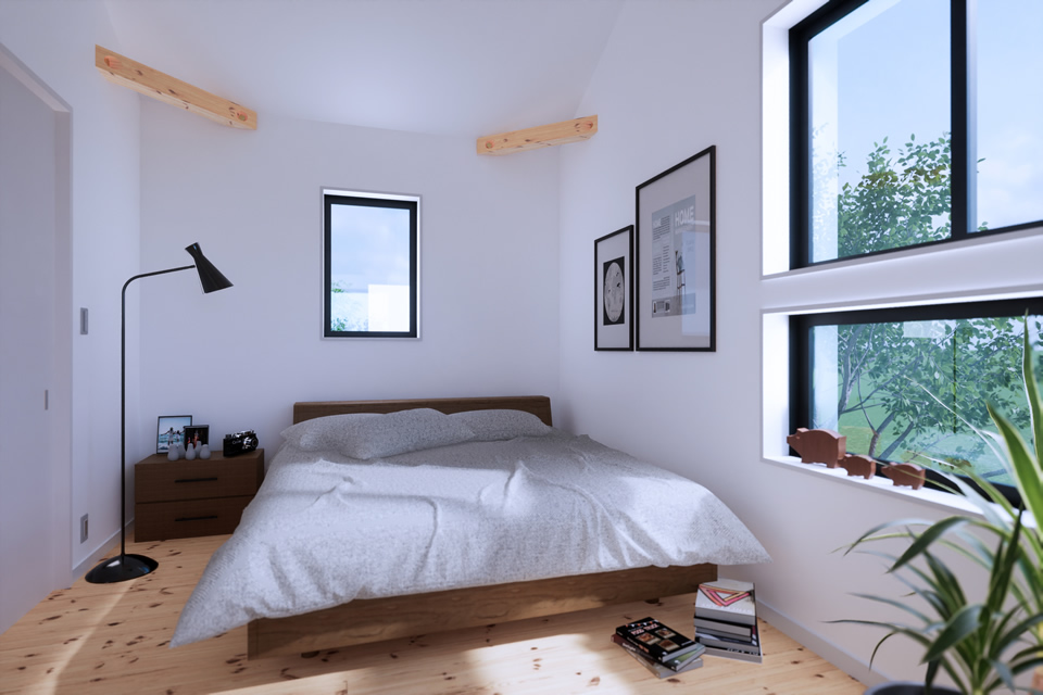 ベッドルーム odd house-規格住宅 fitclue