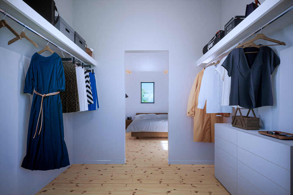 ウォークインクローゼット odd house-規格住宅 fitclue