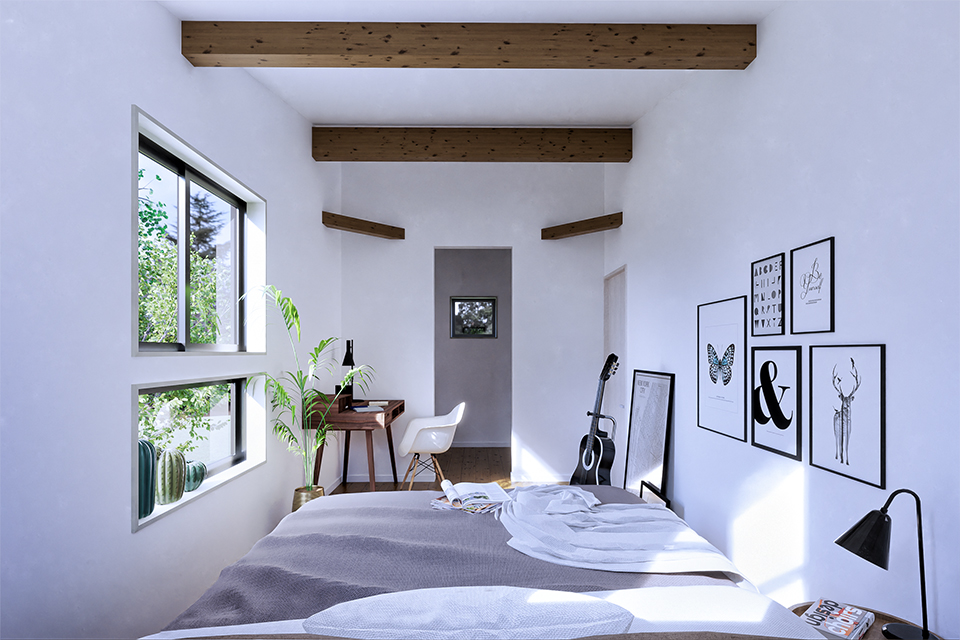 ベッドルーム odd house-規格住宅 kidsclue