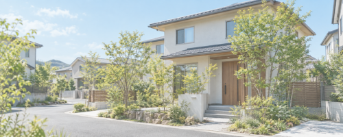 木々に囲まれた住宅街の一軒家。50代からの住み替え・ハウスリセットのイメージ